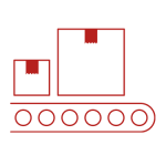Box on conveyors icon 2