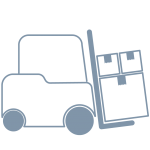 Forklift icon blue