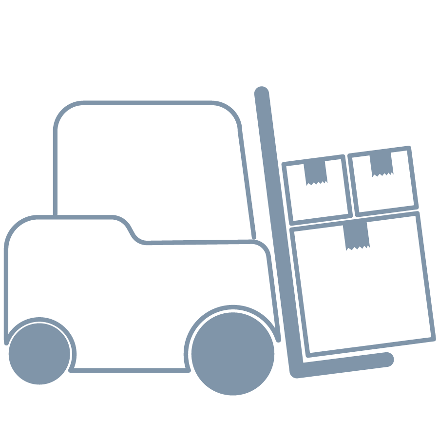 Forklift icon blue