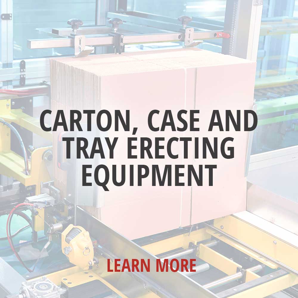 carton, case, and tray erecting equipment