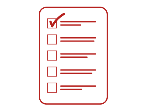 Checklist red icon
